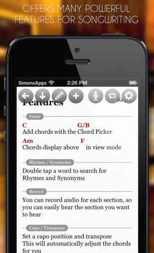 SongWriter - Write lyrics and record melody ideas on the go 2