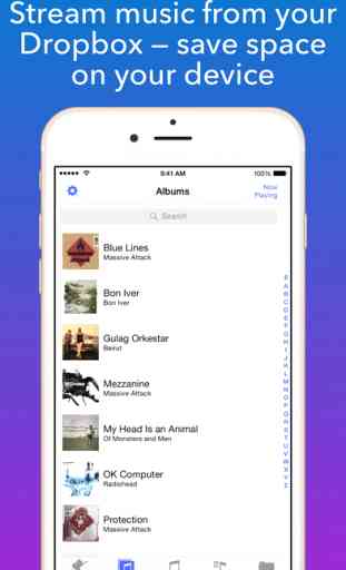 Tunebox - Dropbox Cloud Music Player, Stream Audio, Podcasts and Media 1