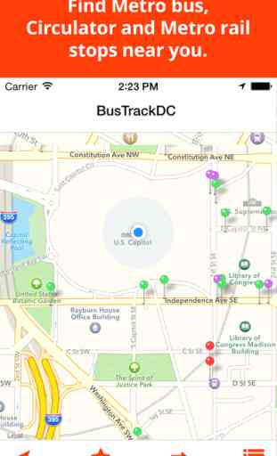 BusTrackDC - real time bus & rail info for DC 1