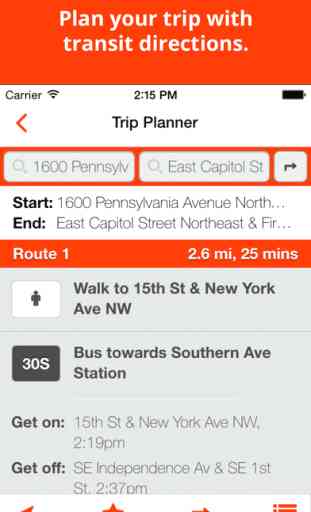 BusTrackDC - real time bus & rail info for DC 3
