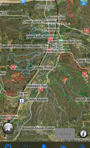 Cuyahoga Valley National Park gps and outdoor map with Guide 1