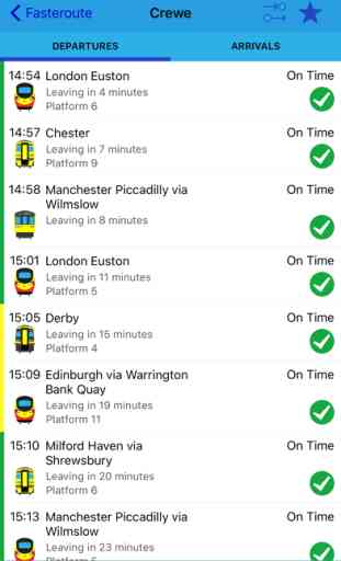 Fasteroute: live UK train departures and arrivals 1