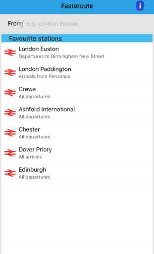 Fasteroute: live UK train departures and arrivals 3