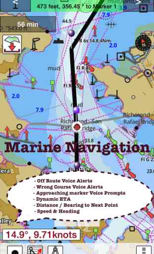 Marine Navigation - Lake Depth Maps - USA - Offline Gps Nautical Charts for Fishing, Sailing and Boating 1
