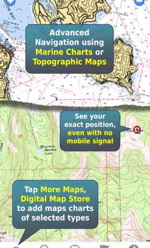 Memory-Map GPS Navigation with offline topo maps and NOAA marine charts 1