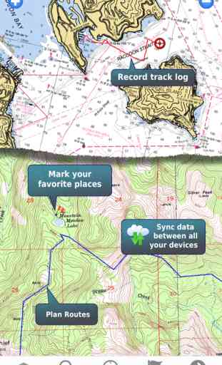 Memory-Map GPS Navigation with offline topo maps and NOAA marine charts 2