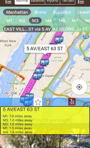 My NYC Next Bus Real Time - Public Transportation Directions and Trip Planner 3