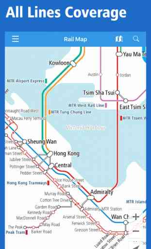 Hong Kong Rail Map - Kowloon & Islands 1