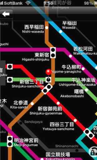Japan Subway Route Map (Tokyo Osaka Nagoya) 2