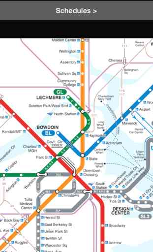 MBTA Boston T Map 1
