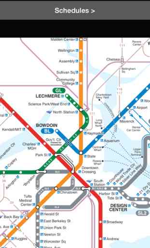 MBTA Boston T Map -- Ad Free 1