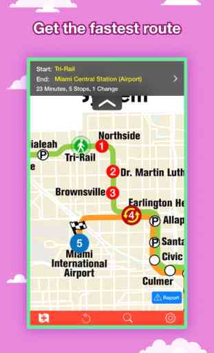 Miami Transport Map - Metrorail Map 3