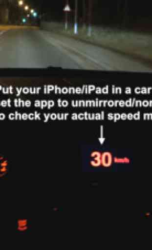 SpeedWatch HUD Free - a Speedometer and Head-up Display for iPhone & iPad 3