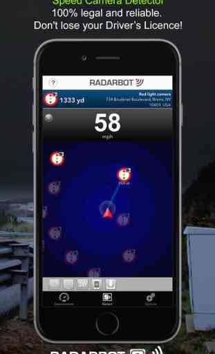 RADARBOT FREE: Speed Traps USA and Speedometer 3