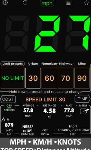 Speedometer Free Speed Limit Alert + GPS Black Box 1