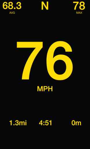 Speedometer. Free - Top Speed, Average Speed, Direction, Elevation, Trip, Fast 1