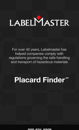 Labelmaster’s Hazmat Placard Finder℠ 1