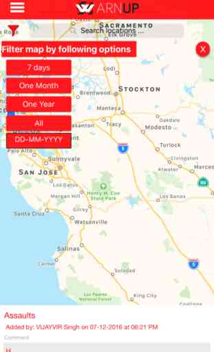 WarnUp – Crime Map Location Tracker 1