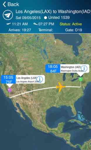 Washington Dulles Airport (IAD/BWI/DCA ) Flight Tracker radar 1