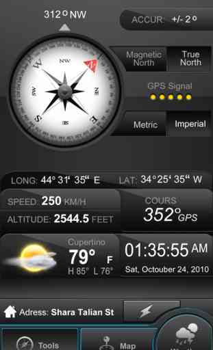 Weather Compass Gps+ (Map, Speedometer, Altimeter) 2