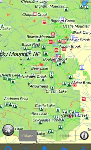 Zion National Park gps and outdoor map with Guide 3