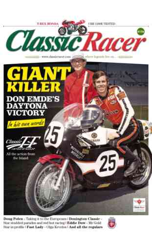 Classic Racer Magazine -  A modern slant on classic racing. The legendary bikes and the courageous, talented heroes that mattered then and still matter now. 1
