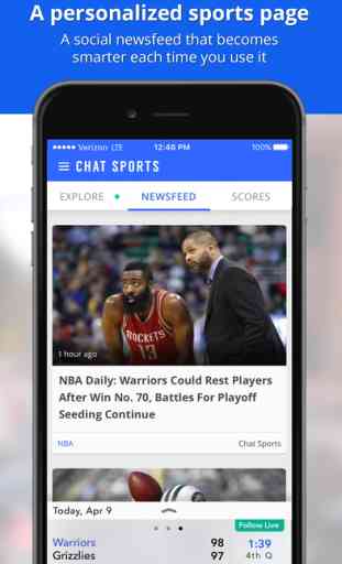 Sports News & Scores: Personalized by Chat Sports 1