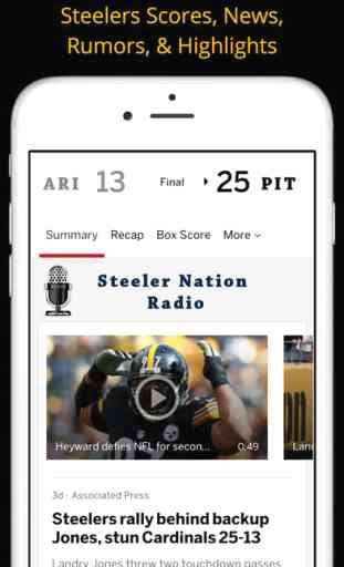 Steelers Live GameDay Nation Radio - Pittsburgh Football & Sports App Edition 2