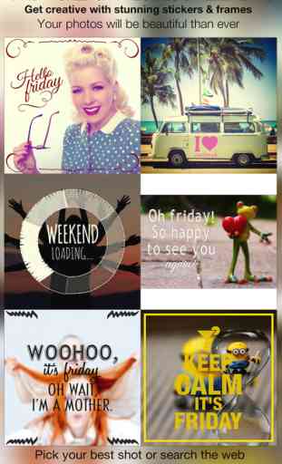 Friday Candy : Best Happy Friday & Weekend Camera - Add sticker and frame over image 1