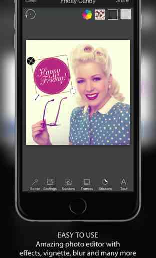 Friday Candy : Best Happy Friday & Weekend Camera - Add sticker and frame over image 4