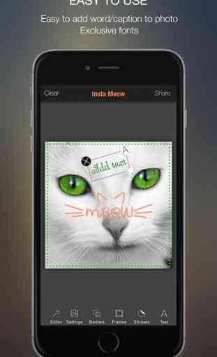Insta Meow : Pic Framing for Cat Lovers  - Well designed photo frames and stickers 4