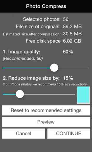 Photo Compress - Reduce image size, shrink pictures & entire albums to save memory space 3
