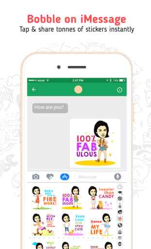 Bobble Stickers for iMessage & Fonts Keyboard 2