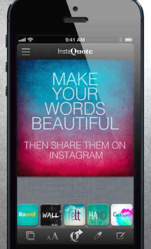 InstaQuote - add text captions to photos and pictures for Instagram 1