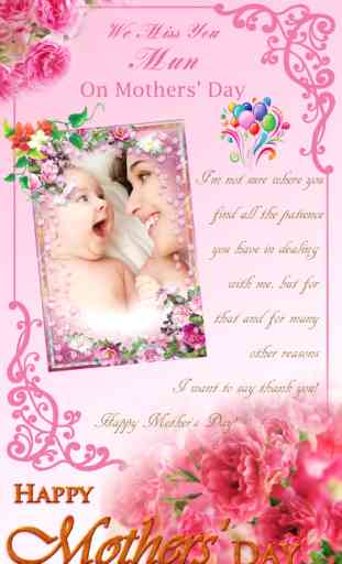 Mother's Day Photo Frame.s, Sticker.s & Greeting Card.s Make.r HD 1