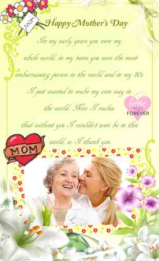 Mother's Day Photo Frame.s, Sticker.s & Greeting Card.s Make.r HD 2