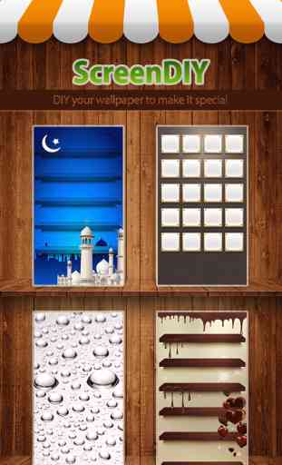 ScreenDIY - HD wallpapers & themes for iPhone including app shelves & icons and backgrounds 1
