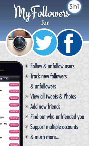 MyFollowers: 3 in 1! for Instagram, Twitter and Facebook 1