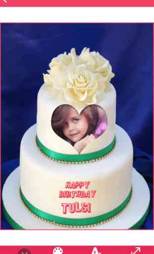 Name and Photo on Birthday Cake 4