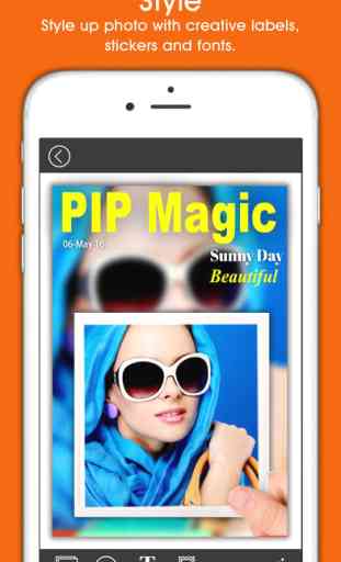PIP Magic - selfie camera editor with frame collage maker 3