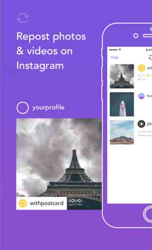 Repost for Instagram: Share photos & videos 1