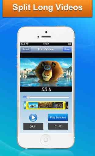 Video Slimmer App - Video editor tool to shrink, trim, merge, cut, split, rotate videos to save storage space for movie file 4