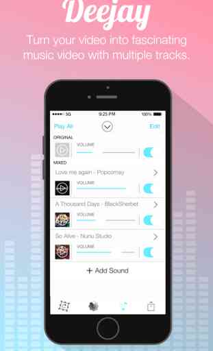 Video Sound for Instagram - Free Add Background Music to Video Clips and Share to Instagram 3