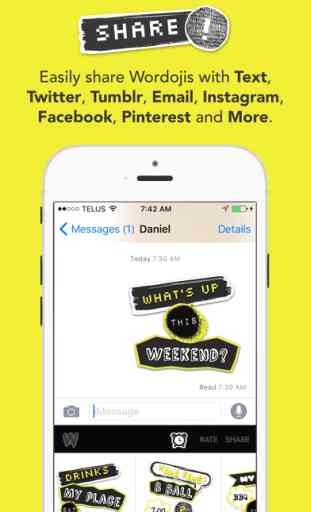 Wordoji Pro = Your Words + Our Stickers! (With A Quick Sticker Keyboard!) 4