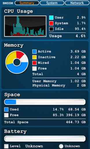 Battery Memory System Status Monitor 1