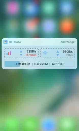 BeeData Widget - mobile cellular data usage saver 1