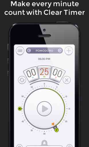 Clear Timer: Countdown Timer. Stopwatch. Life-Changer over Hours Minutes and Seconds. 1