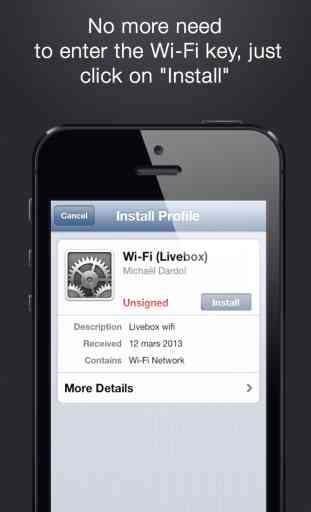Cloud Wifi : save, sync with iCloud and share wifi keys by email, iMessage and bluetooth 3