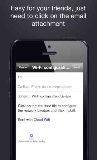 Cloud Wifi : save, sync with iCloud and share wifi keys by email, iMessage and bluetooth 4