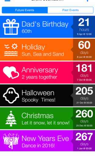 Event Countdown Free - Countdown timer for important dates and life events. Birthday, Holiday, Christmas, Wedding, Anniversary, Pregnancy, Graduation or Race 1